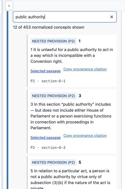 Live CLML provisions filtered for public authority
